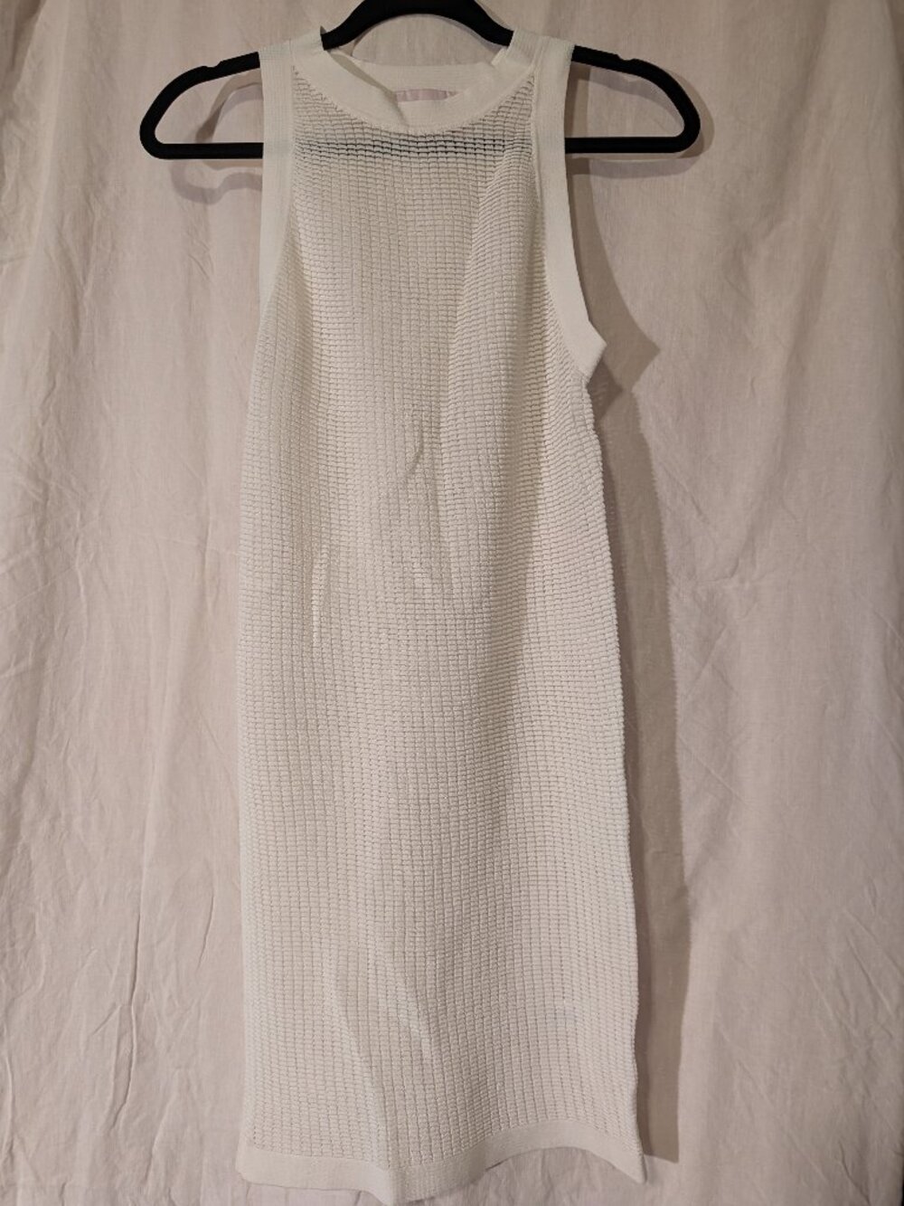 Solid & Striped White Open Knit Mesh Mini Dress M